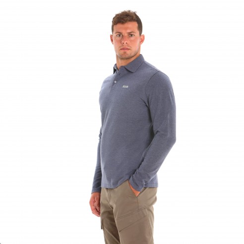Heba Ls dark navy polo shirt - Slam