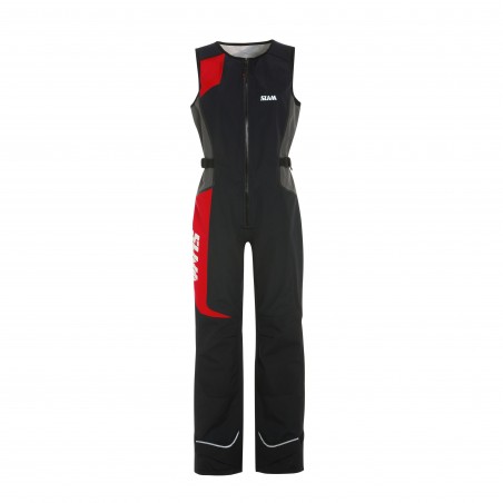Pro Racing Long John dames bibshort zwart/rood/grijs - Slam