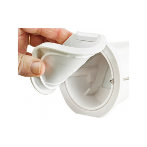Rund nisch med flexibelt lock för duschmunstycke - Plastimo