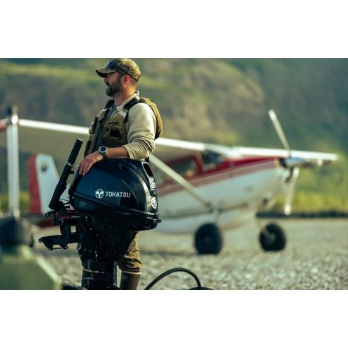 Tohatsu MFS 20 hp outboard motor electric start and remote control drive