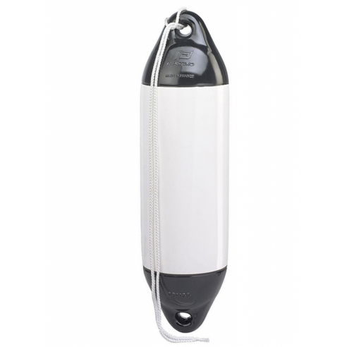 White cylindrical fender with black cap Performance Series - Plastimo