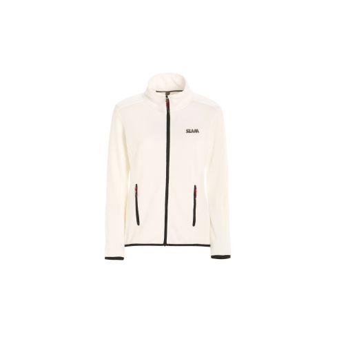 Felpa da donna Act Grid Fleece off white - Slam