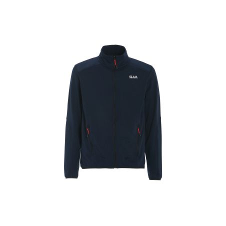 Act Grid Fleece mörkblå tröja - Slam