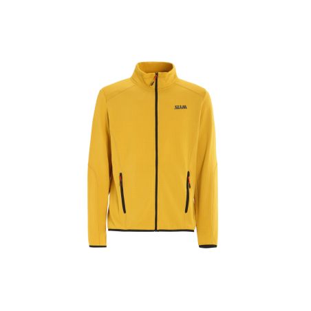 Ockerfarbenes Sweatshirt Act Grid Fleece - Slam