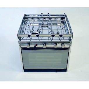 Altura 3-pits fornuis met oven - Techimpex