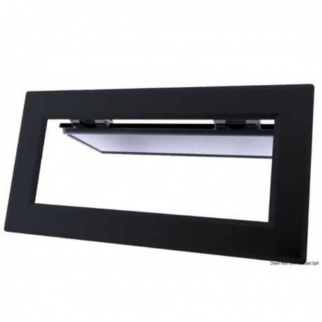 Flush porthole with anodised aluminium frame