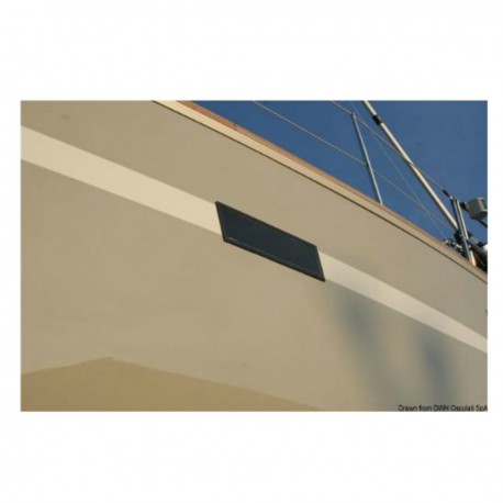 Oblò a filo con telaio in alluminio anodizzato