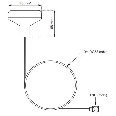 Antenna GPS passiva GA200 - Raymarine