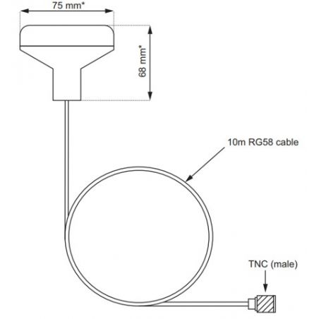 GA200 Passive GPS Antenna - Raymarine
