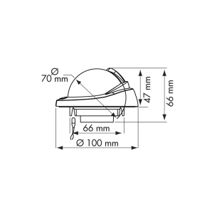 Plastimo Offshore 75 kompass svart – innfelt for horisontale plan 2