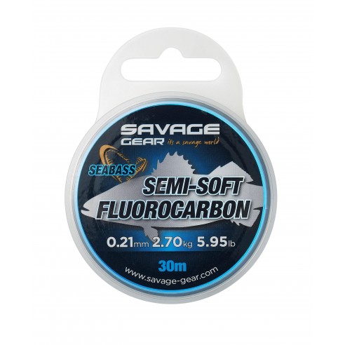 Savage Gear Semi Soft FC Seabass 0.25MM 100% Fluorocarbon da Spigola 30M
