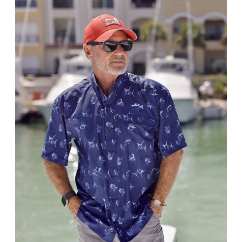 Printed Sport Shirts camicia da pesca UPF 40+ - Bluefin USA