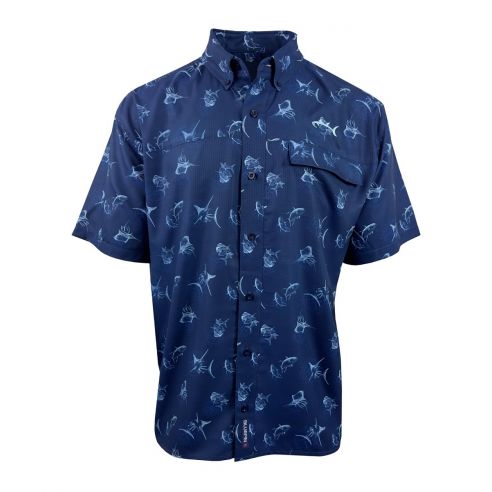 Camisas deportivas estampadas Camisa de pesca UPF 40 - Bluefin USA