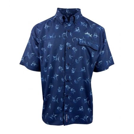 Chemises de sport imprimées Chemise de pêche UPF 40 - Bluefin USA