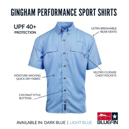 Chemises de sport imprimées Chemise de pêche UPF 40 - Bluefin USA