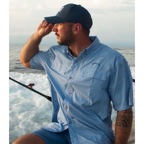 Camisas deportivas estampadas Camisa de pesca UPF 40 - Bluefin USA