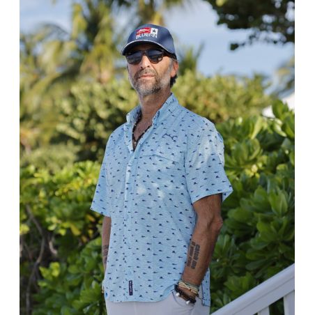Camisas deportivas estampadas Camisa de pesca UPF 40 - Bluefin USA