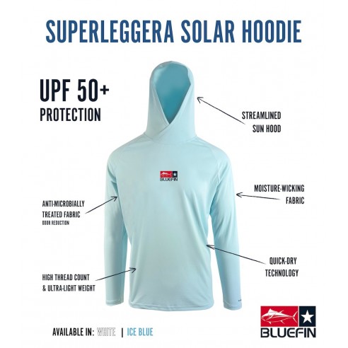 Chemise de pêche à capuche Superlight UPF 50 - Bluefin USA