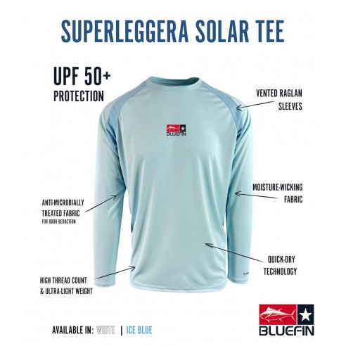 Superleggera maglietta da pesca UPF 50+ - Bluefin USA