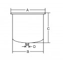 Recessed plastic cup and can holder