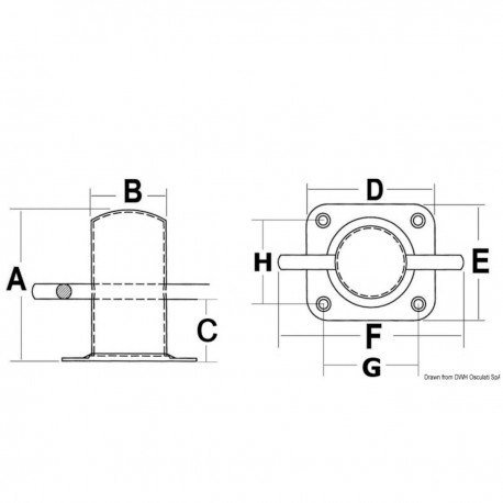 Bolardo de acero inoxidable AISI 316 - Ercole