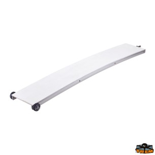 Vaste loopbrug van 200 cm met een eendelig aluminium frame en houten vlonders - Trem