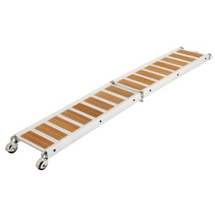 210 cm opvouwbare aluminium loopplank met houten dek - Osculati