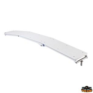 220 cm witte opvouwbare loopbrug in aluminium met antislip houten loopvlak - Trem
