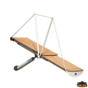 Pasarela telescópica de 210 cm 12 V con peldaño de madera antideslizante - Trem