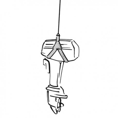 Power Lift" sling for outboard motors with top handle - Trem