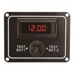 Light alloy panel for digital state of charge test for 2 batteries