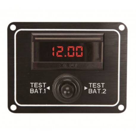 Light alloy panel for digital state of charge test for 2 batteries