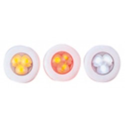 Vanntett spotlight med 3 LED-lys i hvit polykarbonat