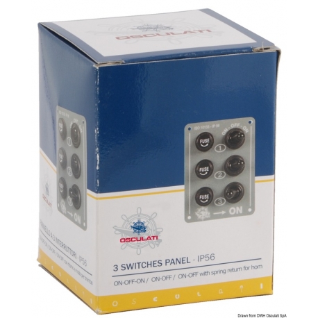 Grey aluminium electric panel