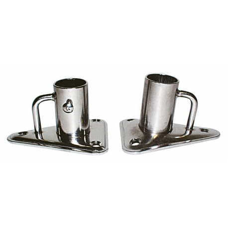 Bases rectas para candelabros de acero inoxidable