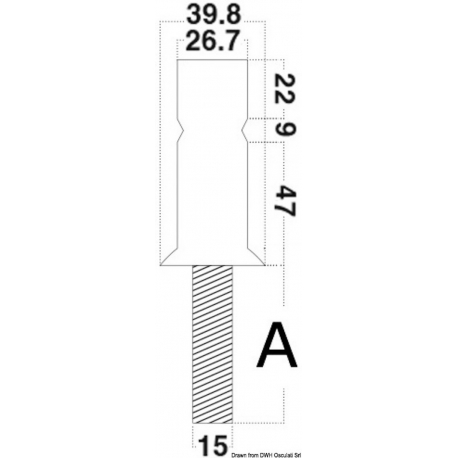 Basetta per candeliere 25 x 1,5 mm - Osculati