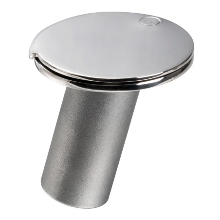 Flexible awning pole base with rotating cap