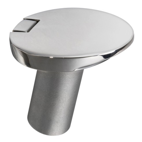 Flexible tent pole base with watertight cap