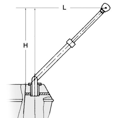 Telescopic crane up to 380 kg.