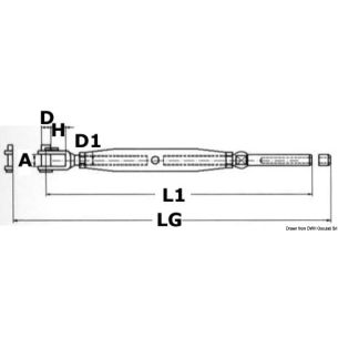 Tensor con horquilla fija y terminal a presión 2
