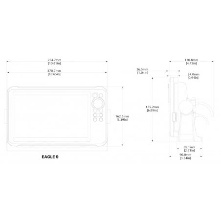 Sondeur Eagle 9 avec transducteur TripleShot HD - Lowrance