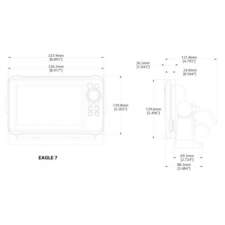 Eagle 7 Fischfinder ohne Schwinger - Lowrance