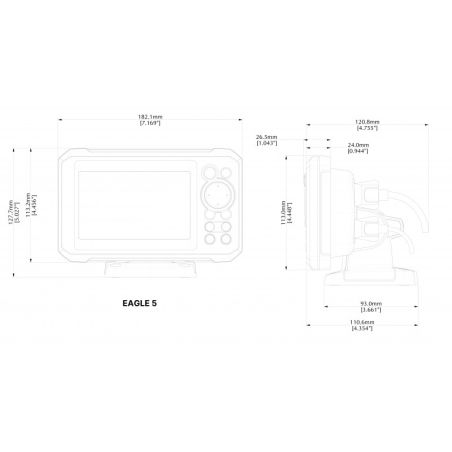 Eagle 5 fishfinder with 50/200 HDI transducer - Lowrance
