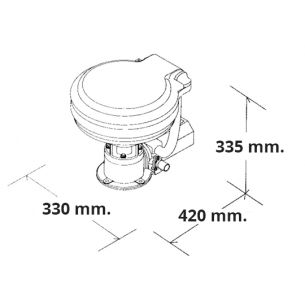 Evolution Silent Space Saver elektrisch toilet - Osculati 2