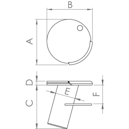 Base flexible para poste de toldo con tapa giratoria - Osculati