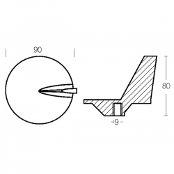 Aleta para motores Alpha one - Bravo I - II - III 2