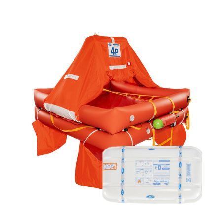 Syntesy 9650 12-seater raft with fiberglass container - Eurovinil