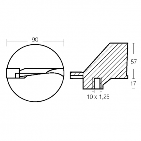 Fin for engines 115-225HP, V4-V6 ref. or. 6E5-45371-01
