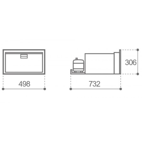 Ladekoelkast DW35 0CX2 RFX - Vitrifrigo