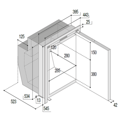 Frigo-freezer in acciaio inox C51iX OCX2 - Vitrifrigo